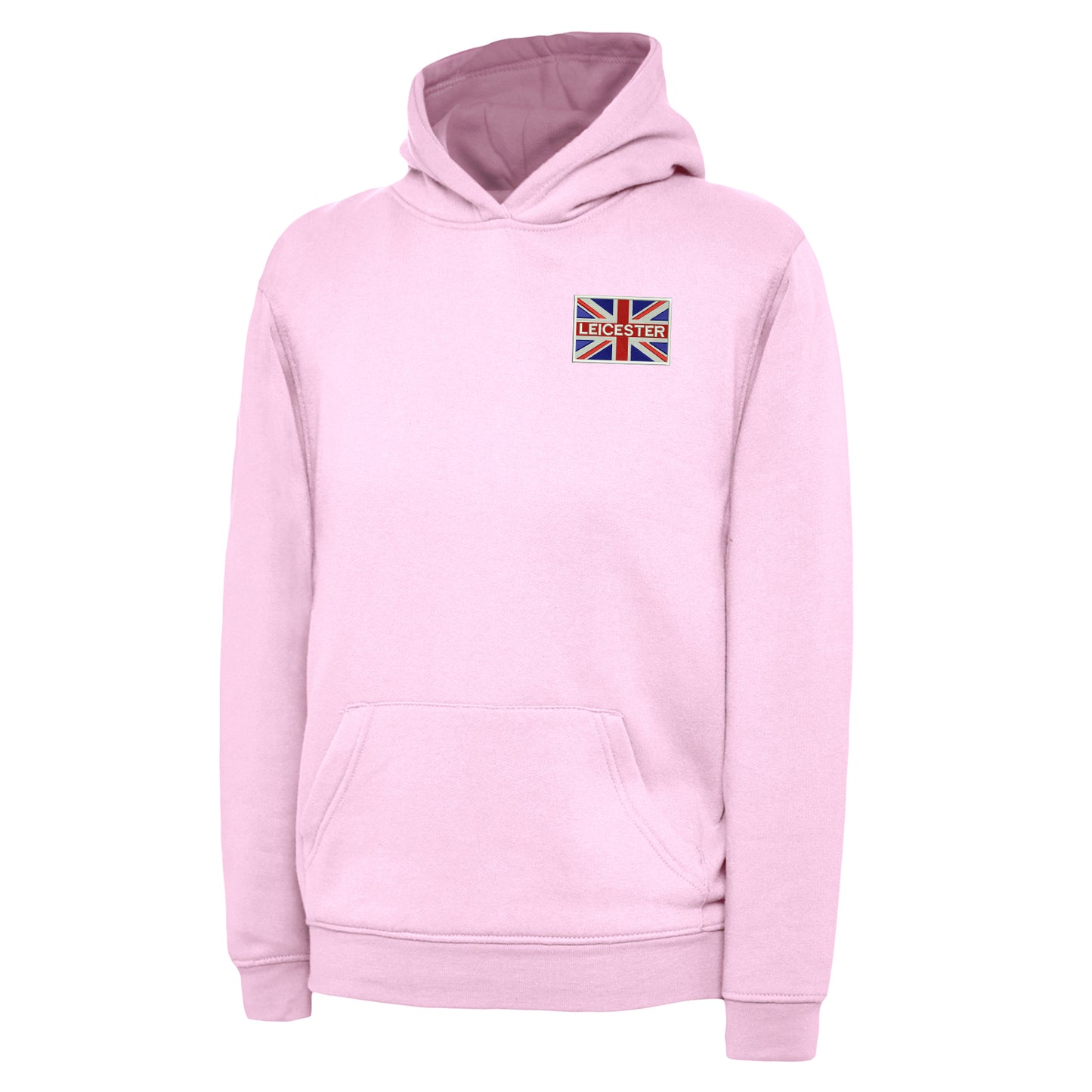 Leicester Coloured Union Jack Embroidered Children's Hoodie