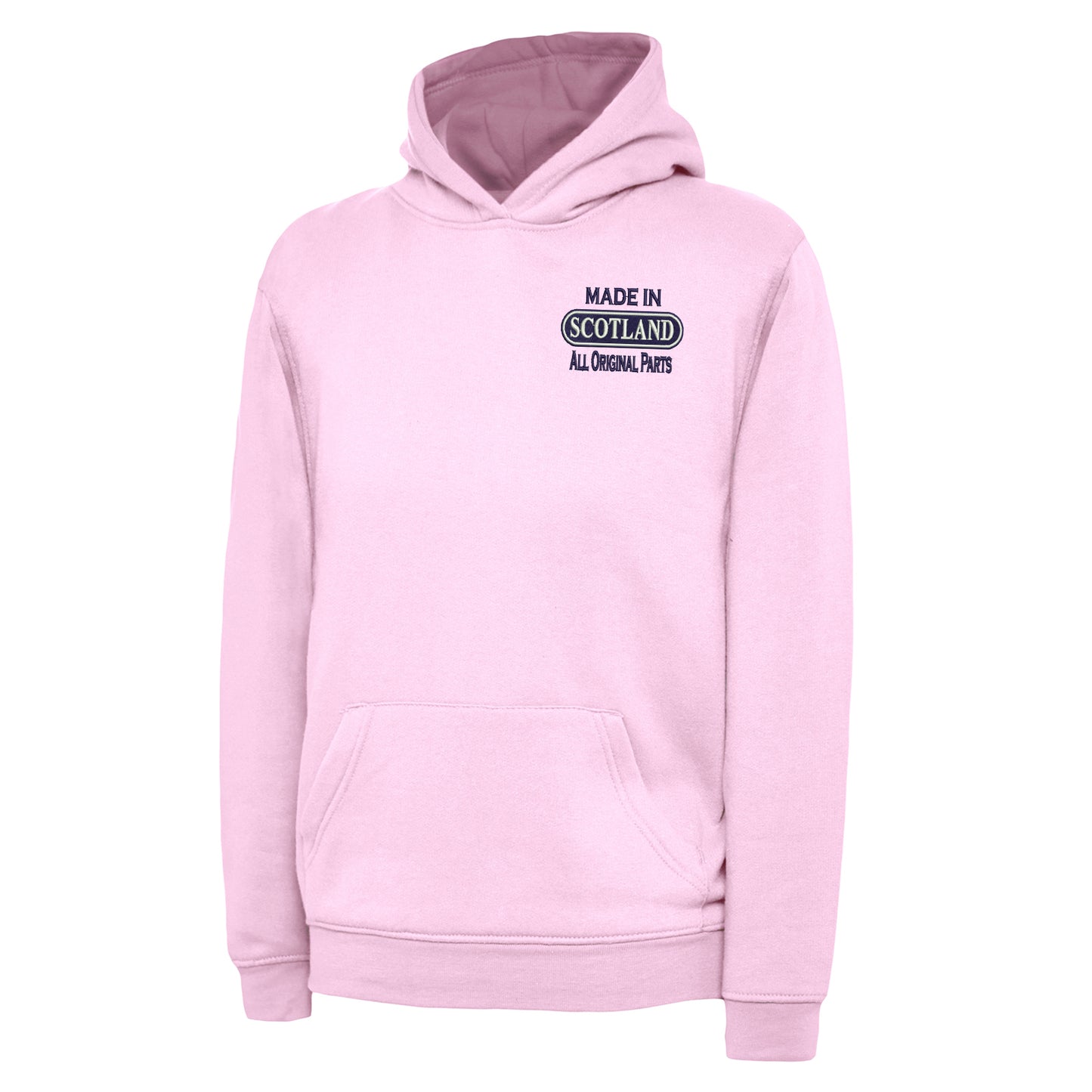 Made in Scotland All Original Parts Embroidered Children's Hoodie