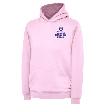 Proud to Have Served in The Royal Air Force Embroidered Children's Hoodie