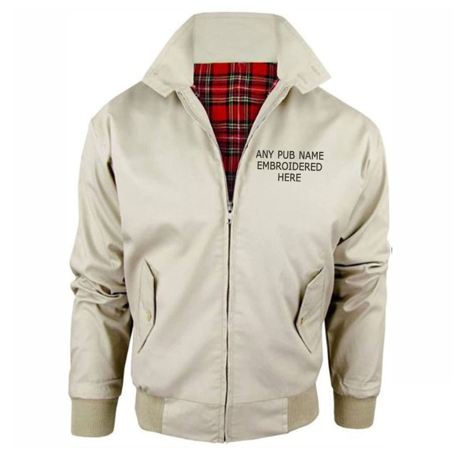 Personalised Embroidered Pub Embroidered Classic Harrington Jacket