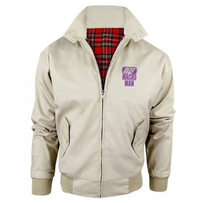 Macho Man Embroidered Classic Harrington Jacket