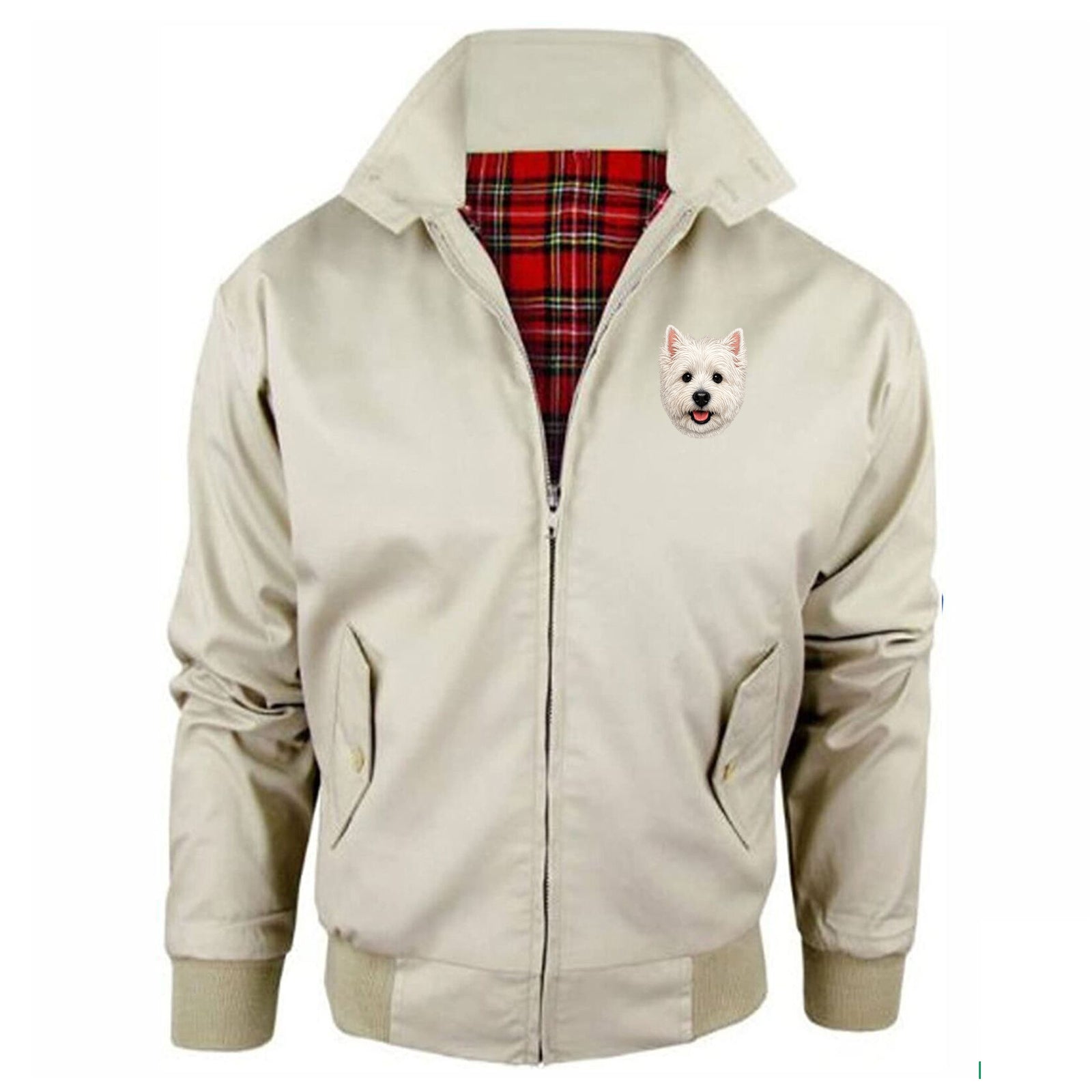 Westie Dog Face Jacket Mens