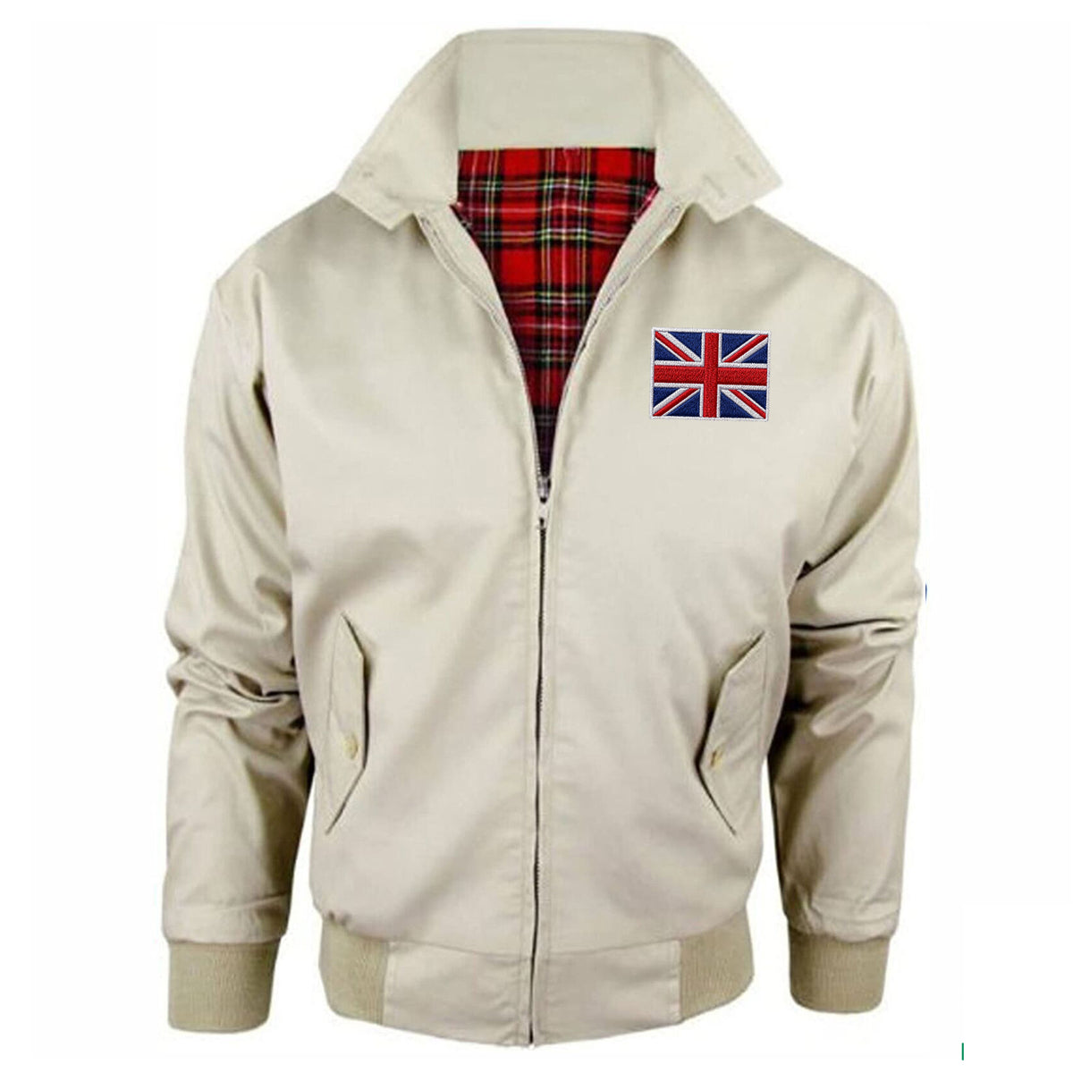 Union Jack Flag Embroidered Classic Harrington Jacket