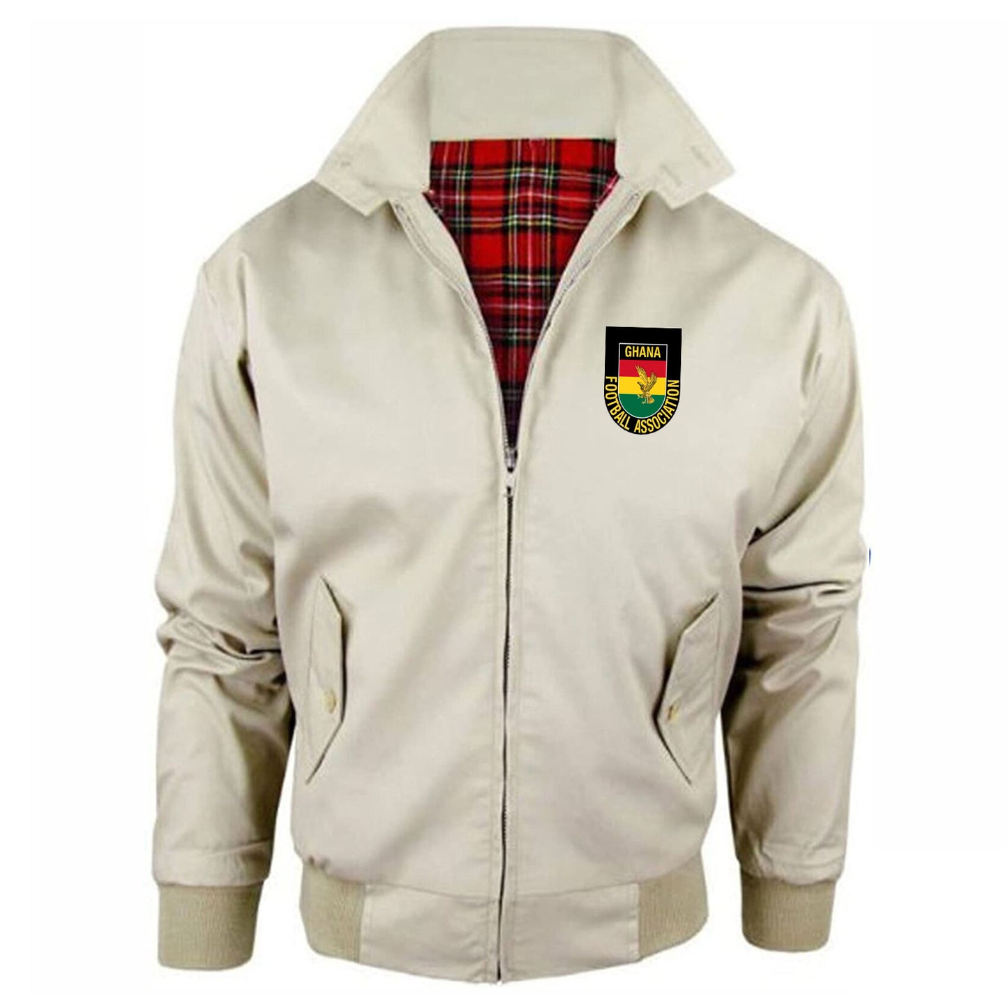 Retro Ghana 1966 Embroidered Classic Harrington Jacket