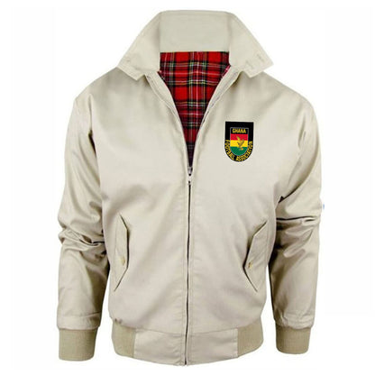 Retro Ghana 1966 Embroidered Classic Harrington Jacket