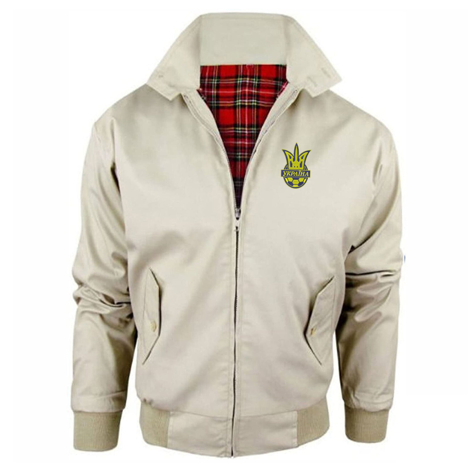 Old School Ukraine National Football Jacket Mens