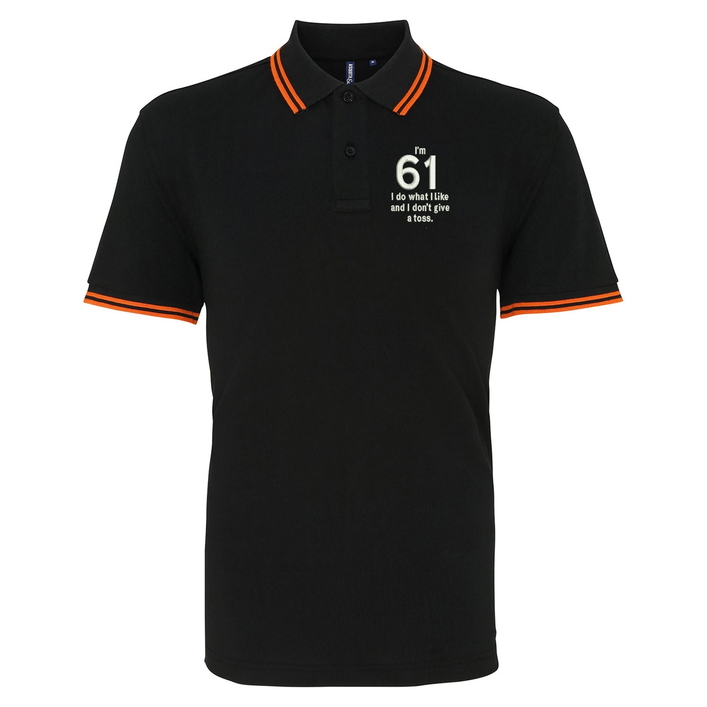 61st Birthday Tipped Polo Shirt