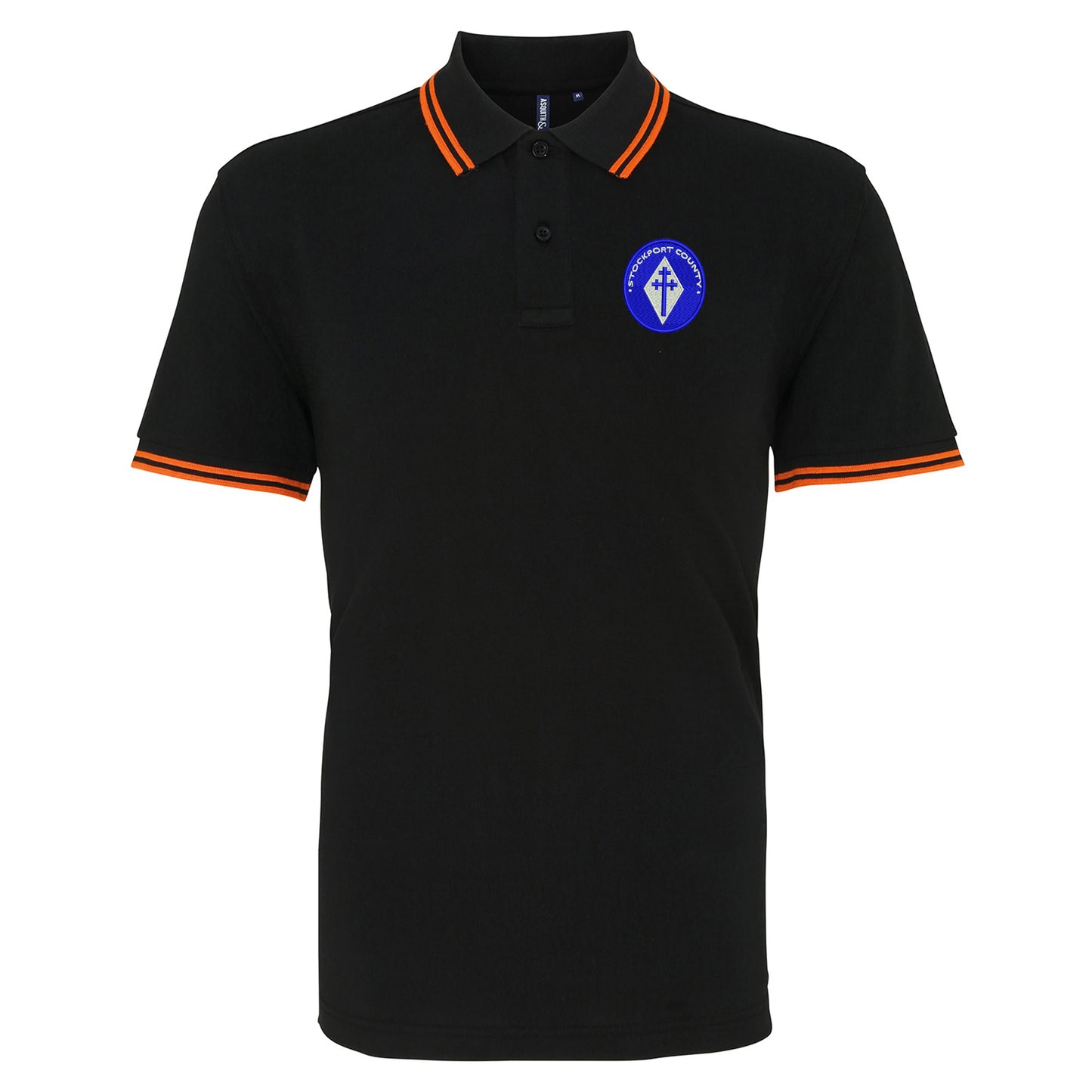 Retro Stockport 1978 Embroidered Tipped Polo Shirt