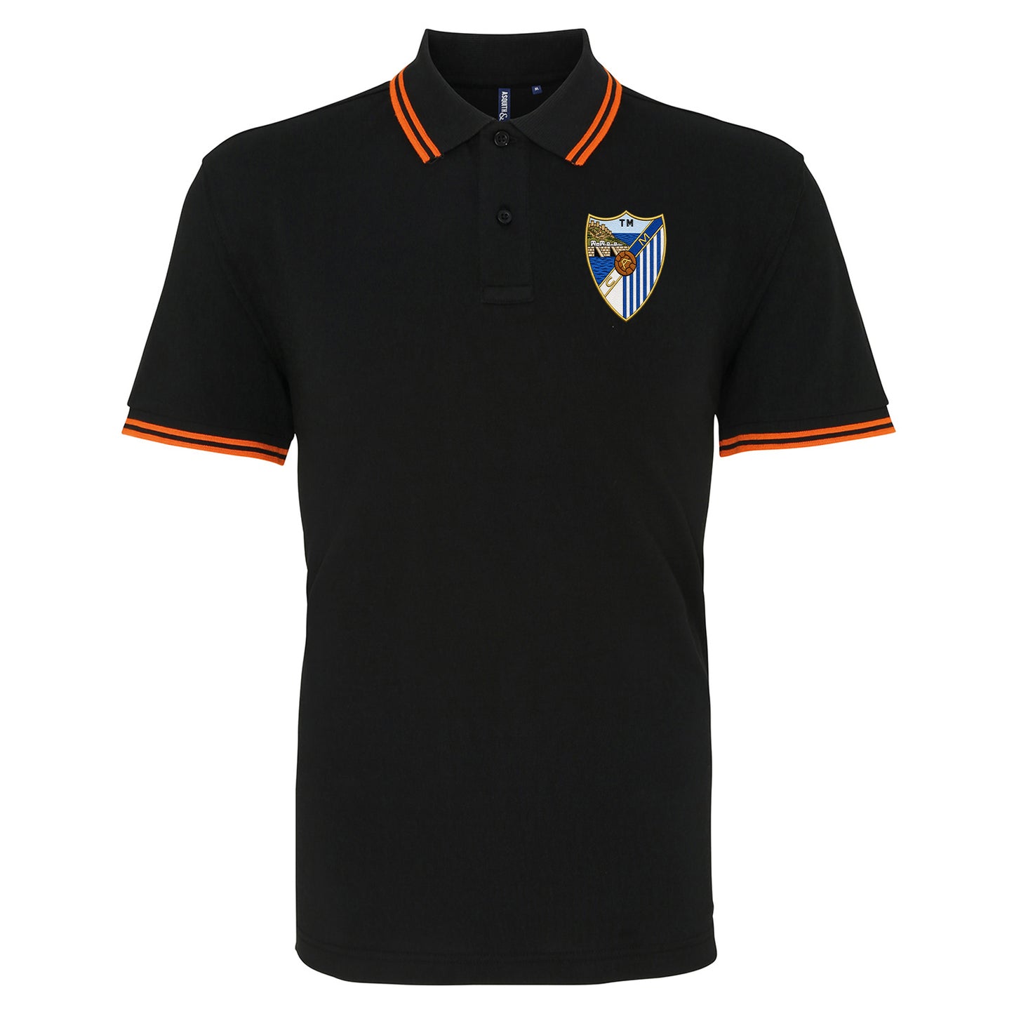Retro Malaga 1948 Football Tipped Polo Shirt