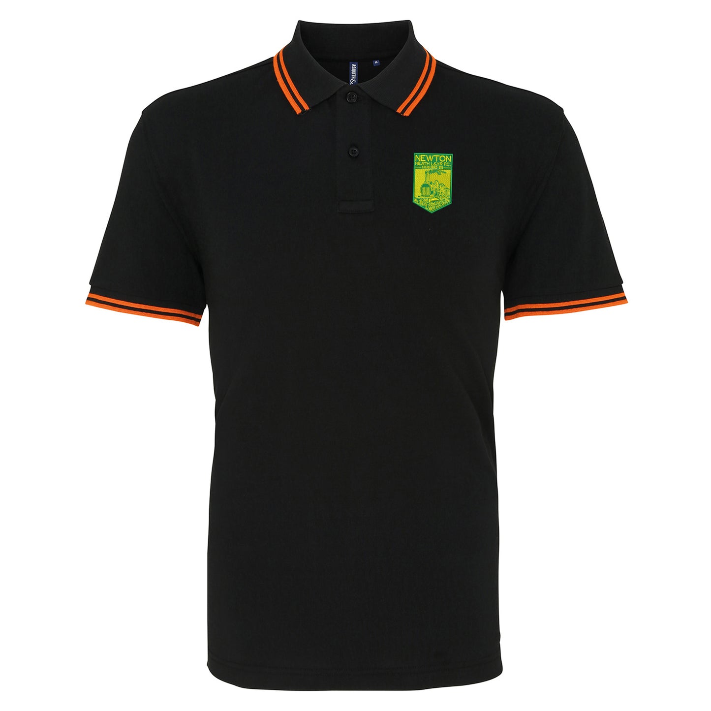 Retro Newton Heath LYR Embroidered Tipped Polo Shirt