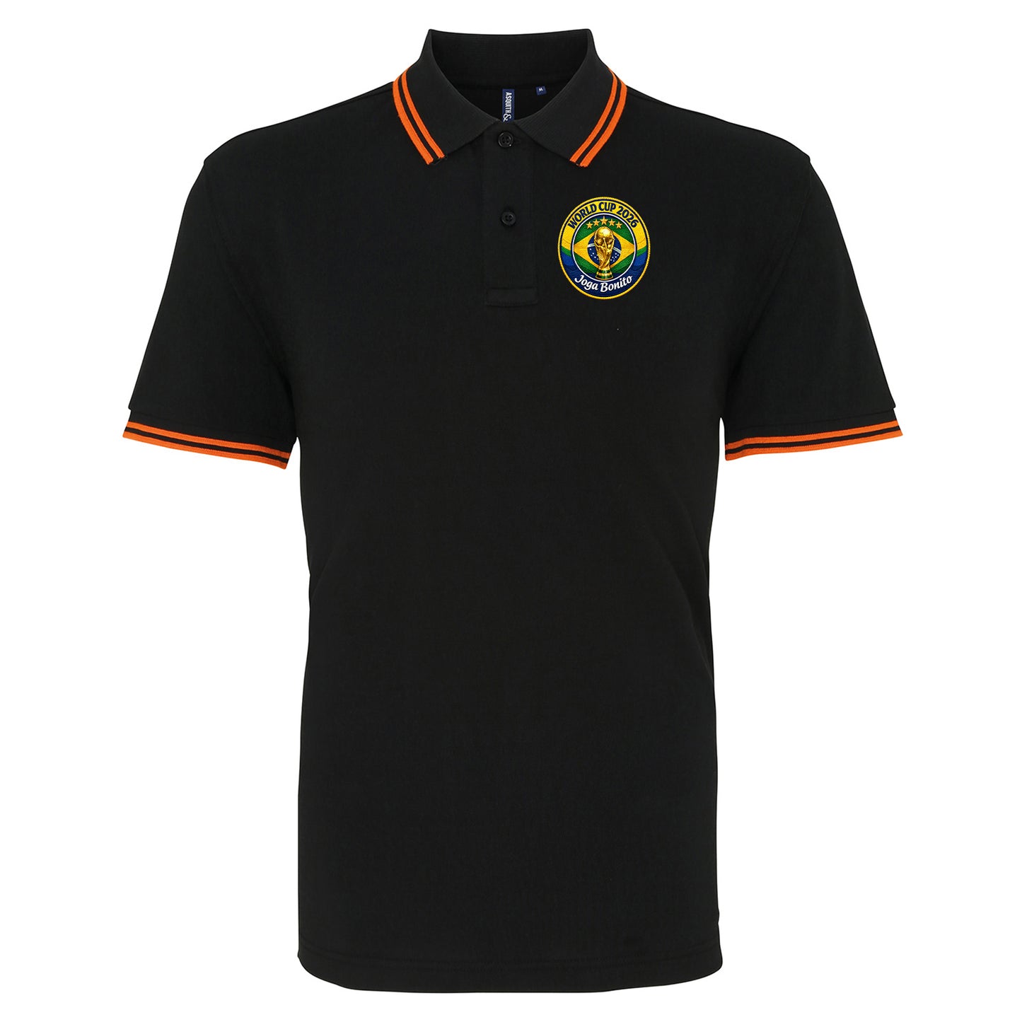 Brazil World Cup 2026 Football Tipped Polo Shirt