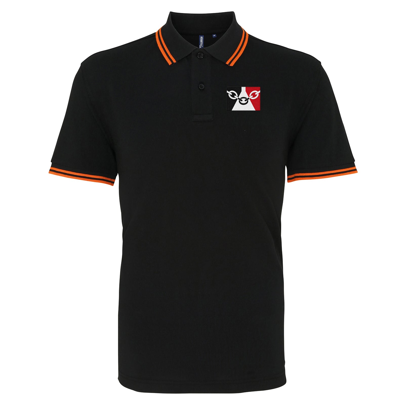 Black Country Flag Tipped Polo Shirt