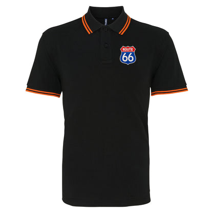 Route 66 Tipped Polo Shirt 