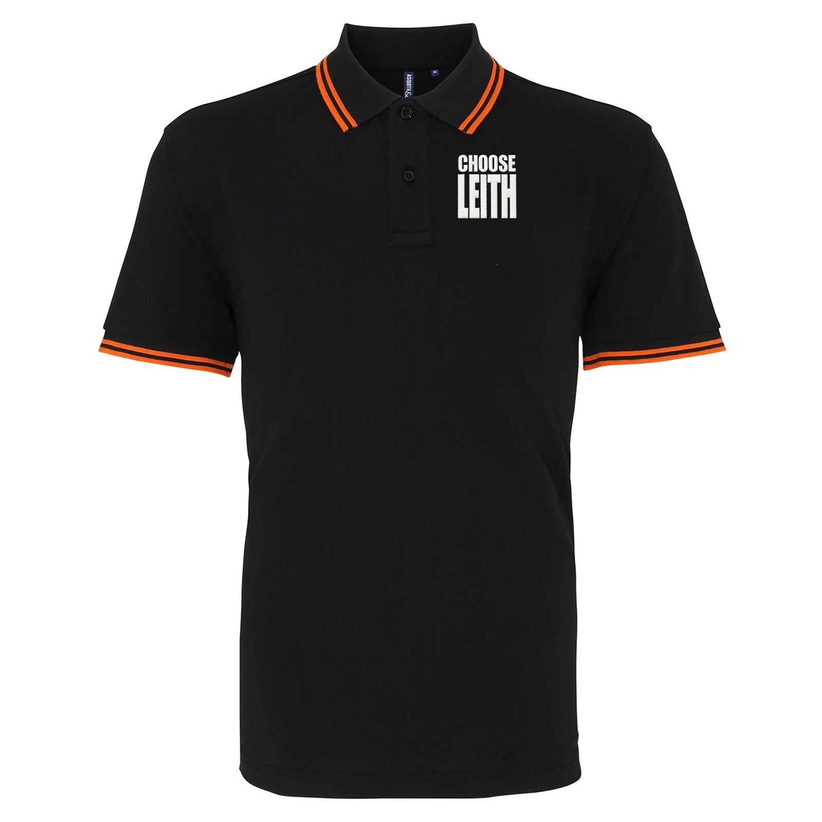 Hibs FC Choose Leith Football Tipped Polo Shirt