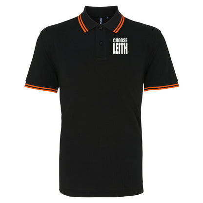 Hibs FC Choose Leith Football Tipped Polo Shirt