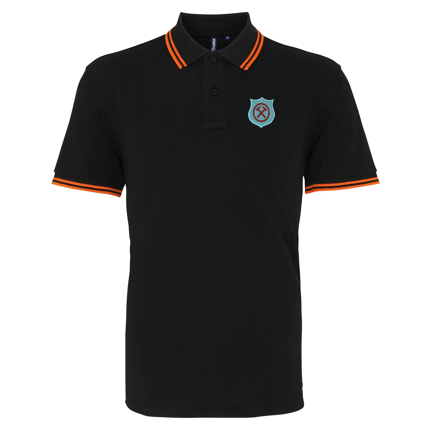 Retro West Ham 1923 Embroidered Tipped Polo Shirt