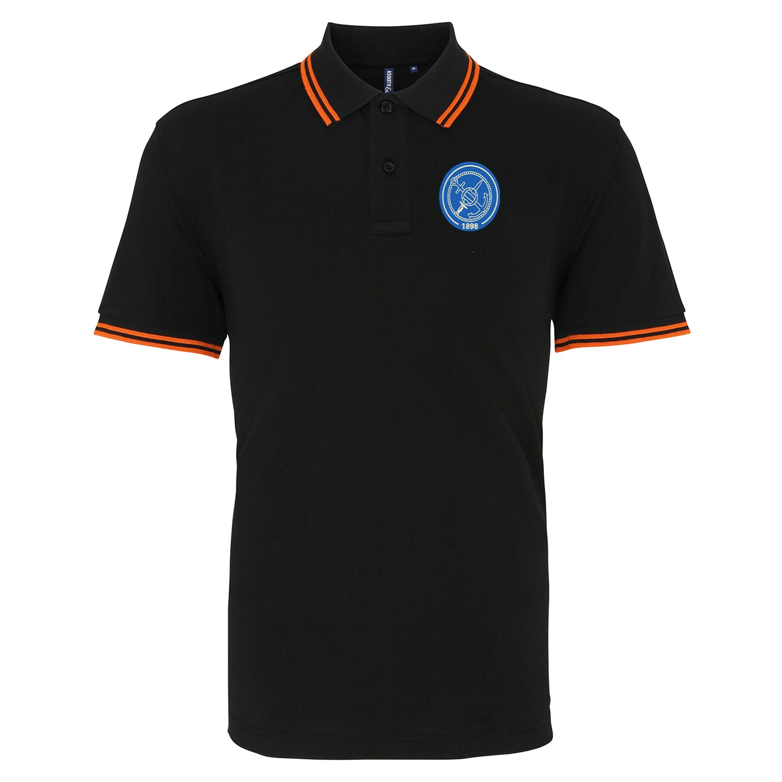 Retro Portsmouth Football Tipped Polo Shirt