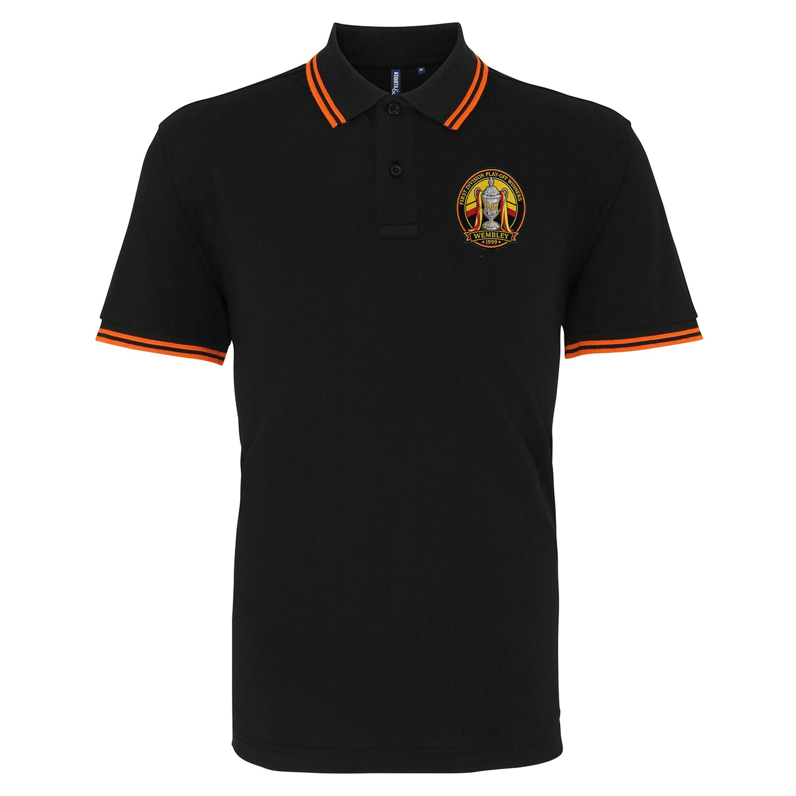 Watford Retro Play Off Winners Tipped Polo Shirt 
