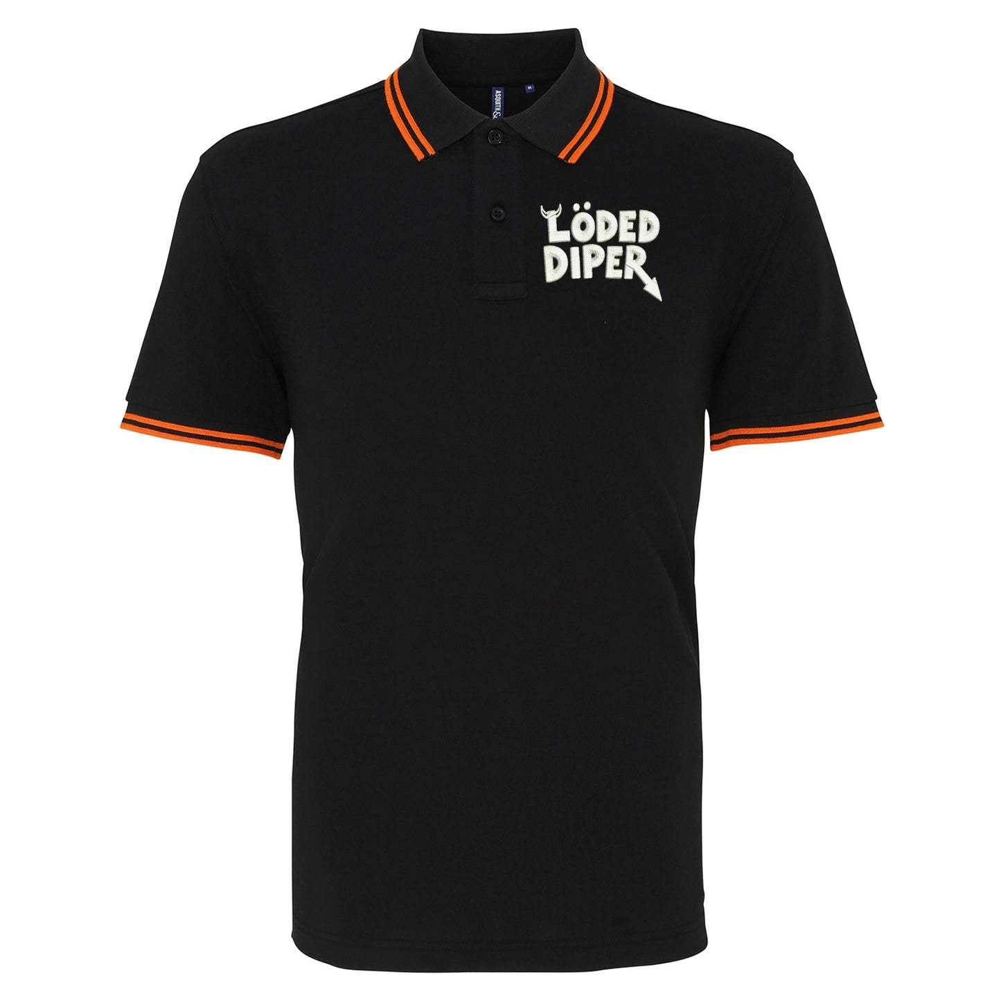 Loded Diper Rock Band Tipped Polo Shirt 
