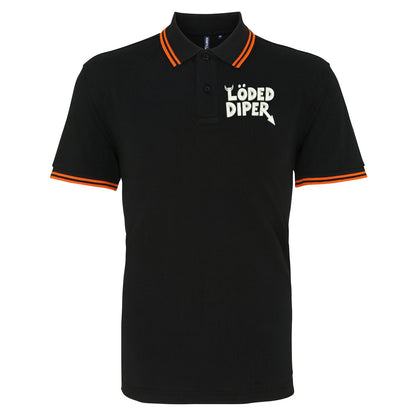 Loded Diper Rock Band Tipped Polo Shirt 
