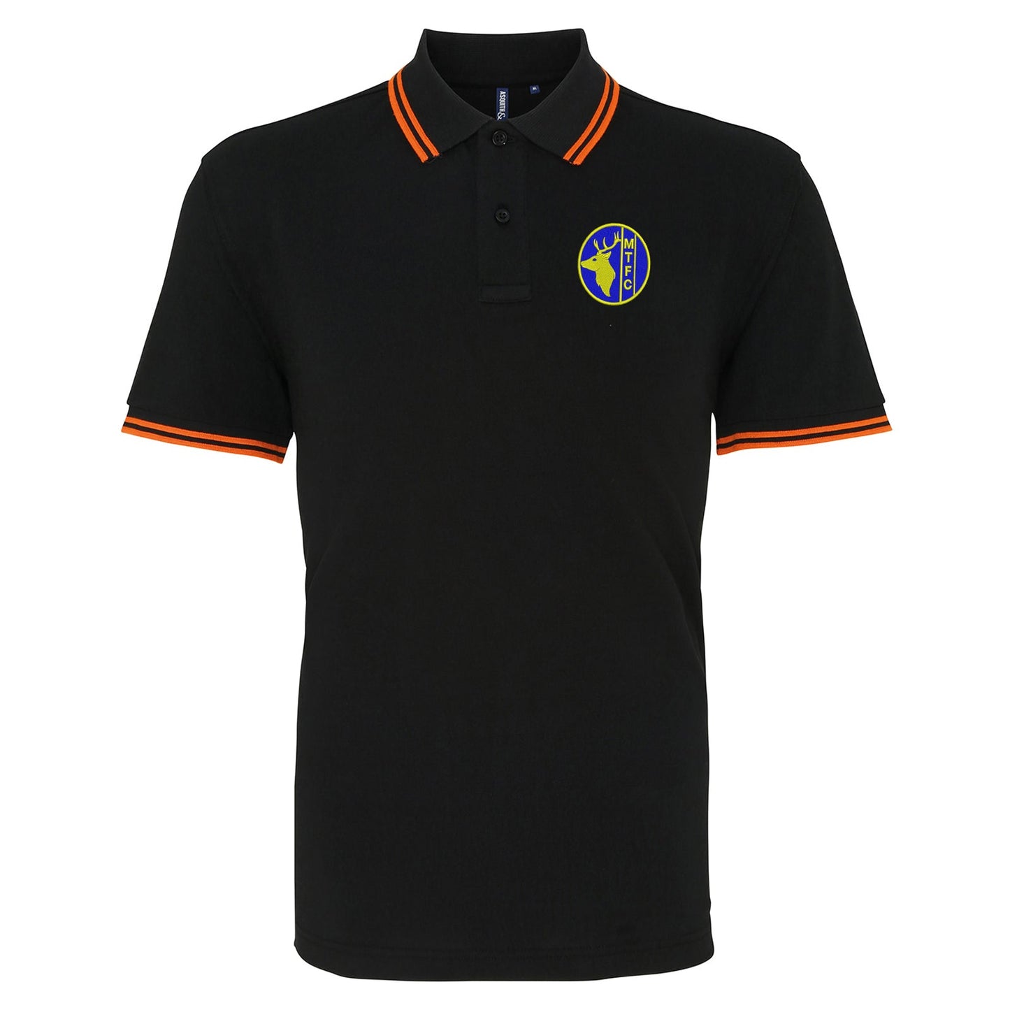 Retro Merthyr Tydfil Embroidered Tipped Polo Shirt