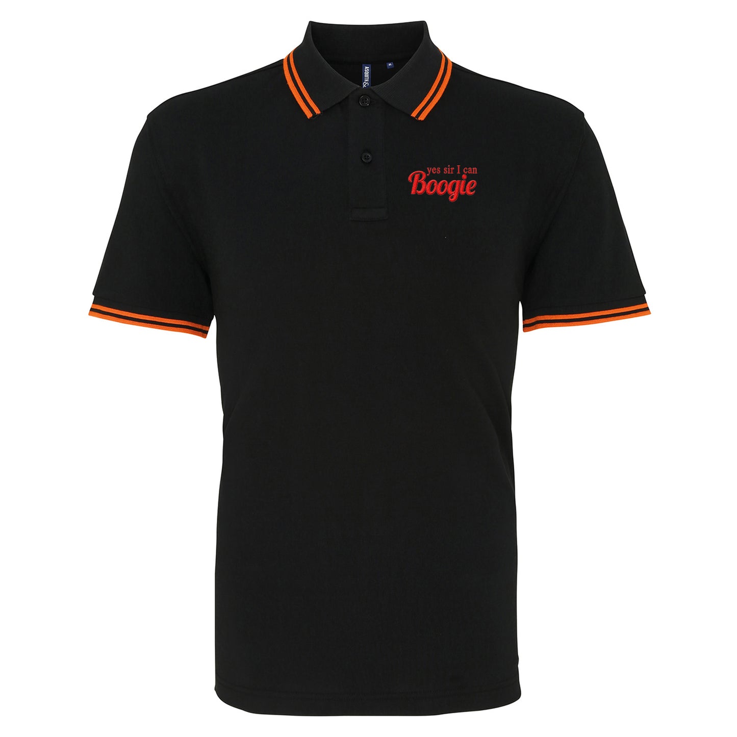 Yes Sir I Can Boogie Retro 70s 80s Disco Dancing Tipped Polo Shirt