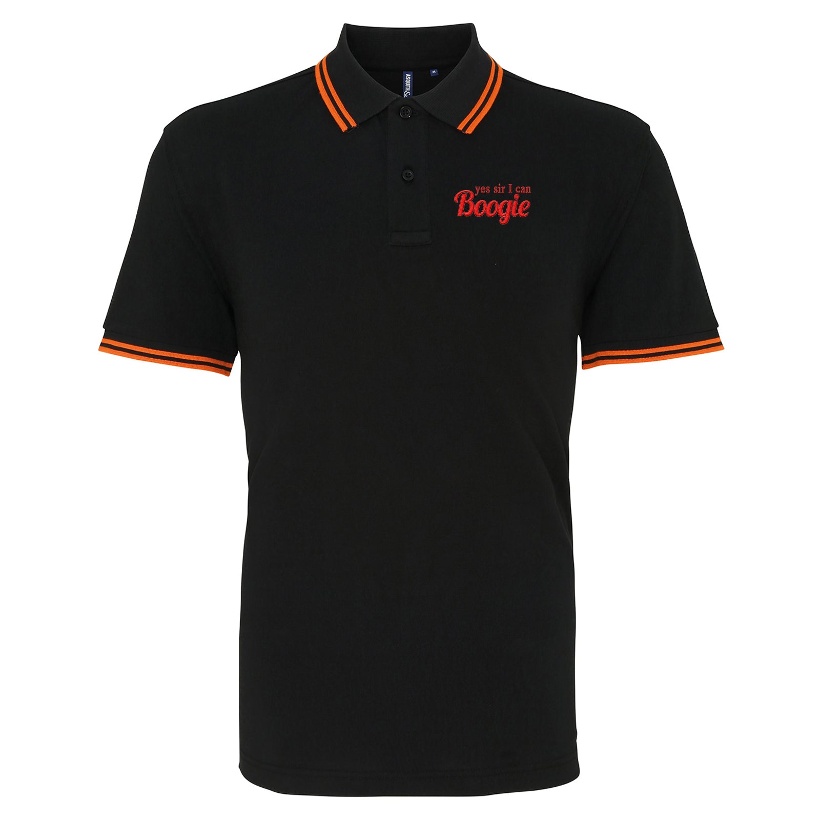Yes Sir I Can Boogie Retro 70s 80s Disco Dancing Tipped Polo Shirt