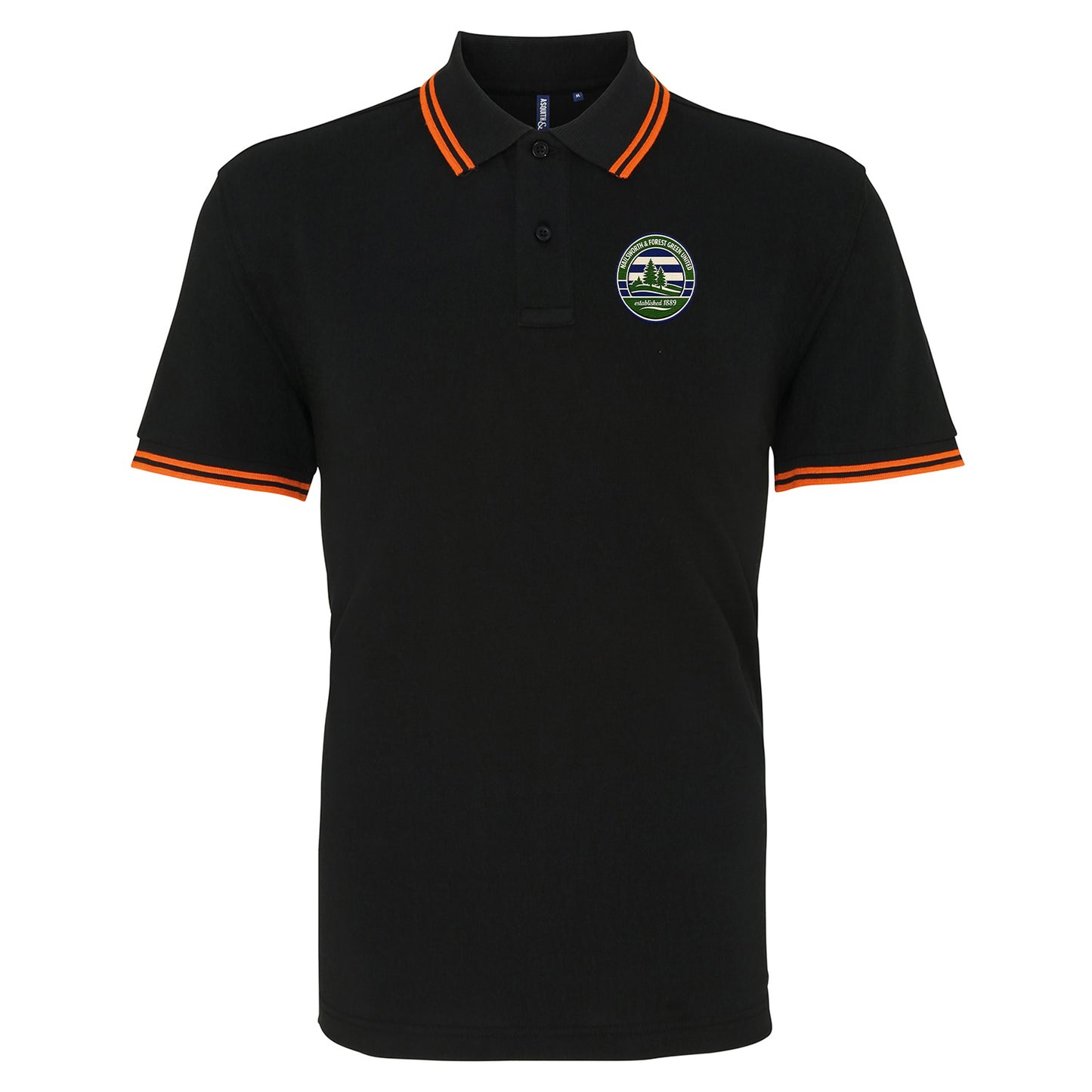 Retro Forest Green Rovers Tipped Polo Shirt