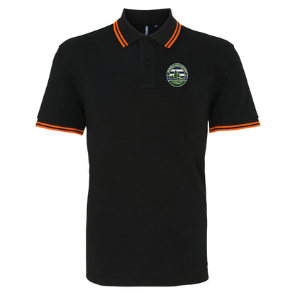 Retro Forest Green Rovers Tipped Polo Shirt