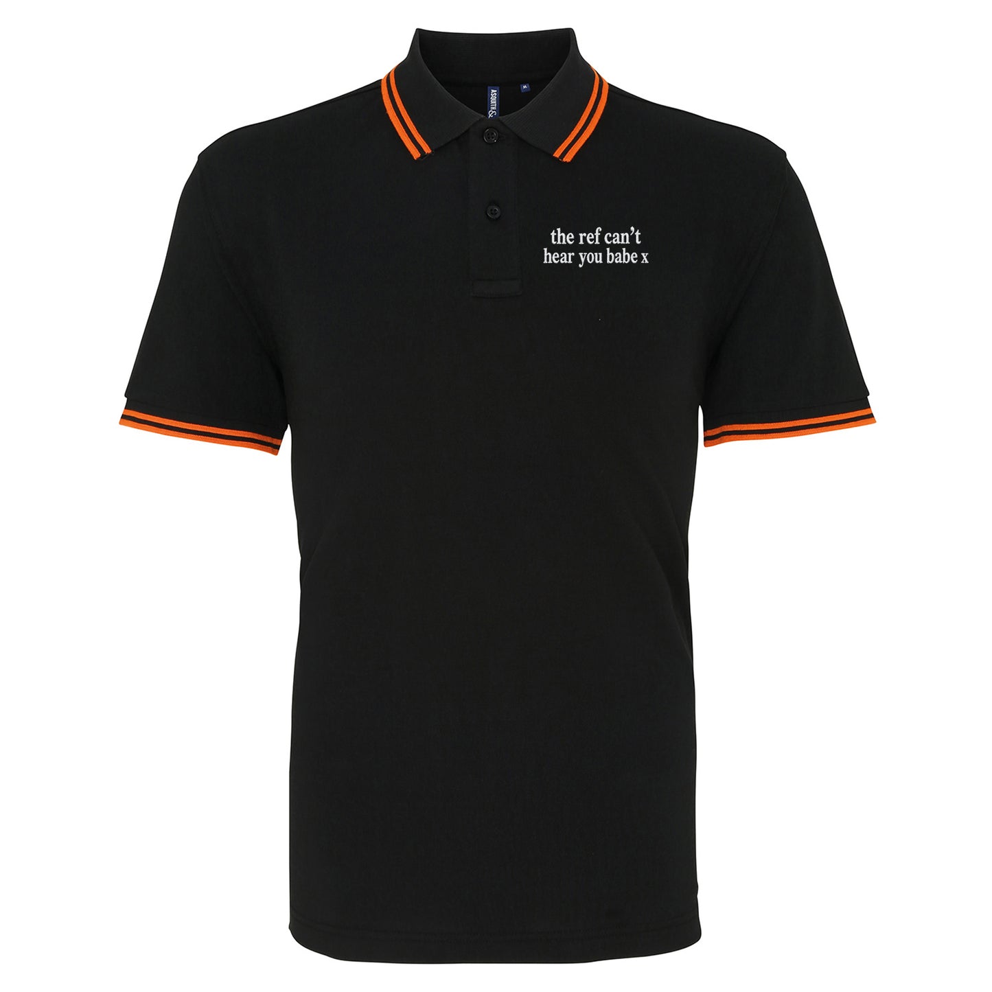 The Ref Can't Hear You Babe x Tipped Polo Shirt 