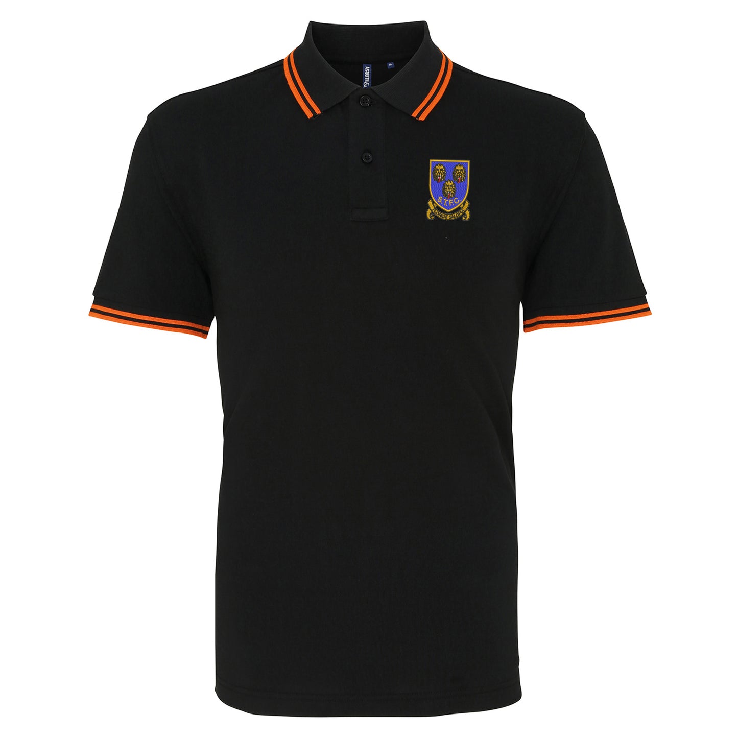 Retro Shrewsbury 1993 Embroidered Tipped Polo Shirt