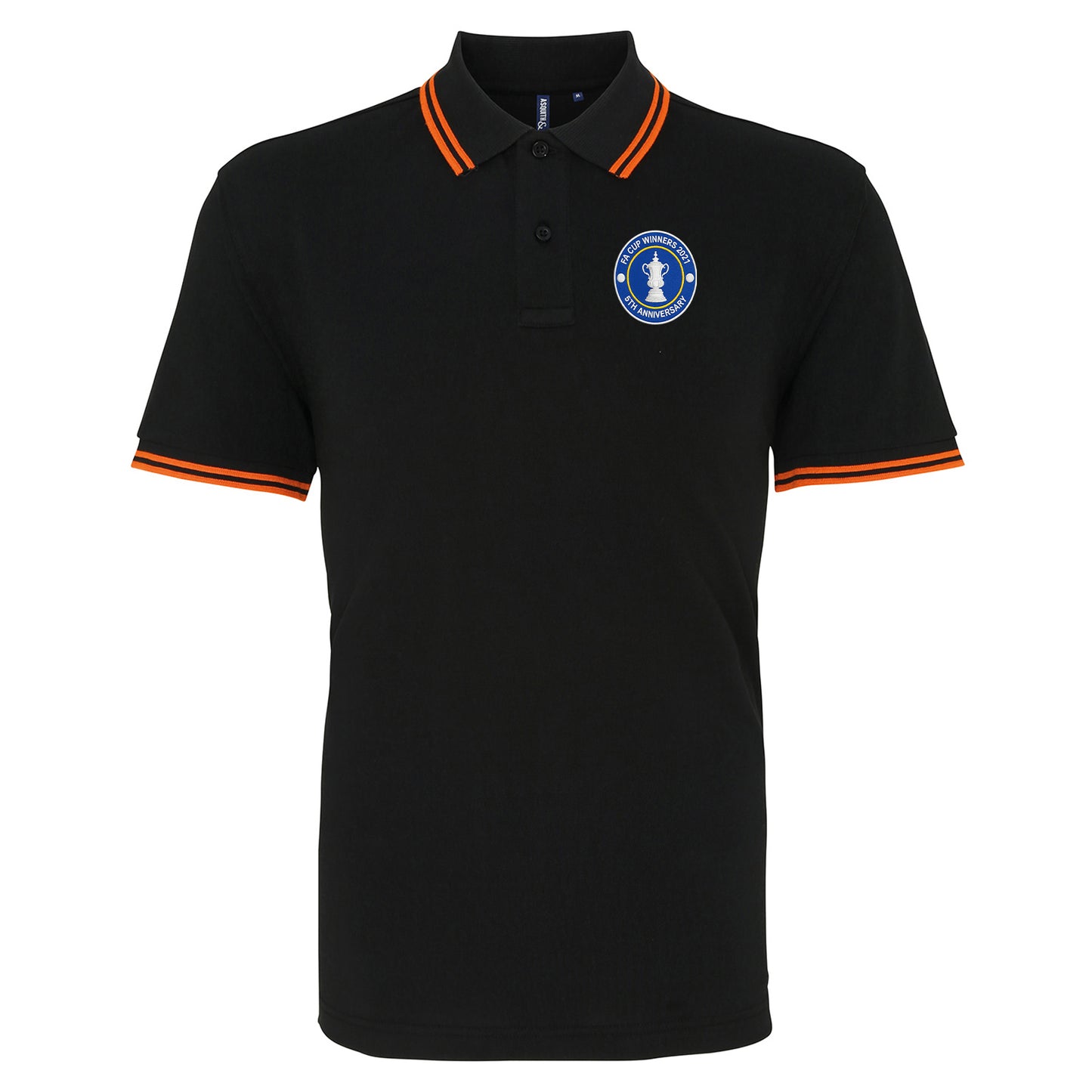 Retro Leicester Tigers Rugby Union Tipped Polo Shirt