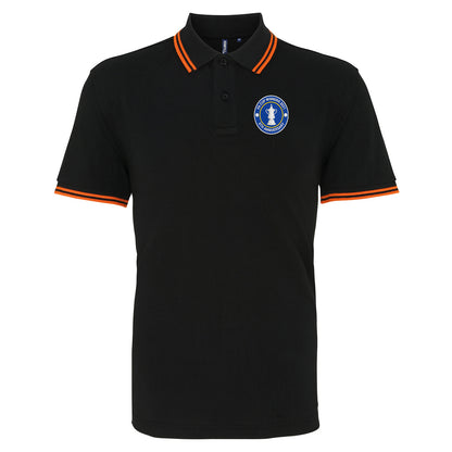 Retro Leicester Tigers Rugby Union Tipped Polo Shirt