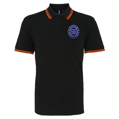 Glasgow Rangers 55 Time Champions Tipped Polo Shirt