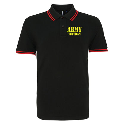 Army Veteran Tipped Polo Shirt