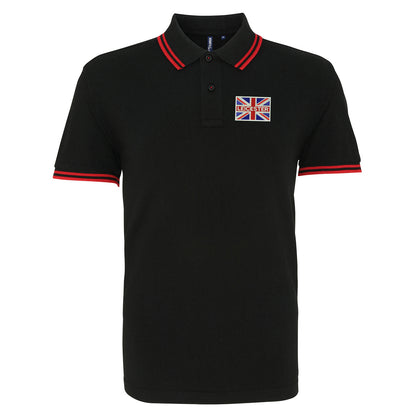 Leicester Coloured Embroidered Union Jack Tipped Polo Shirt