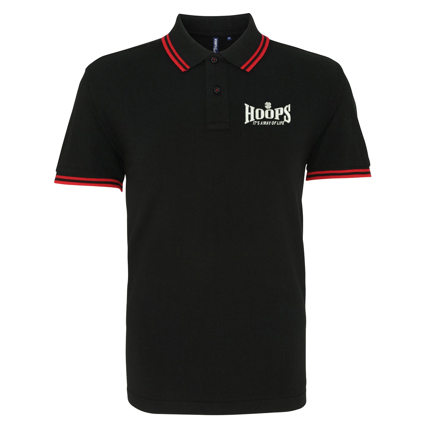 Hoops Its a Way of Life Tipped Polo Shirt