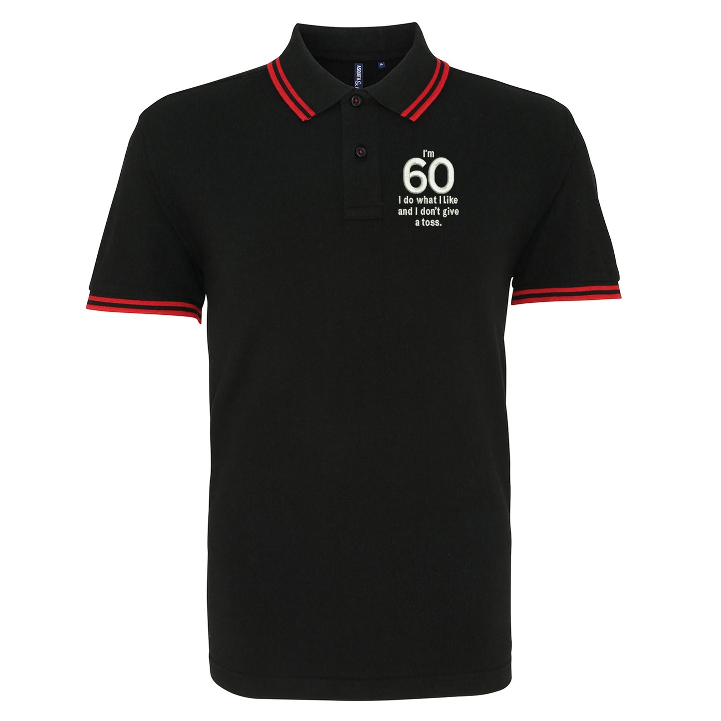 60th Birthday Tipped Polo Shirt