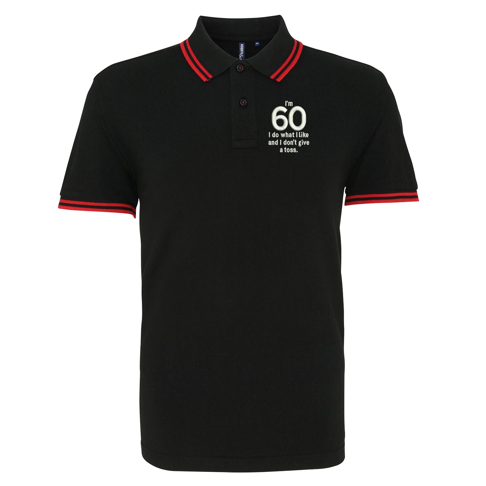 60th Birthday Tipped Polo Shirt