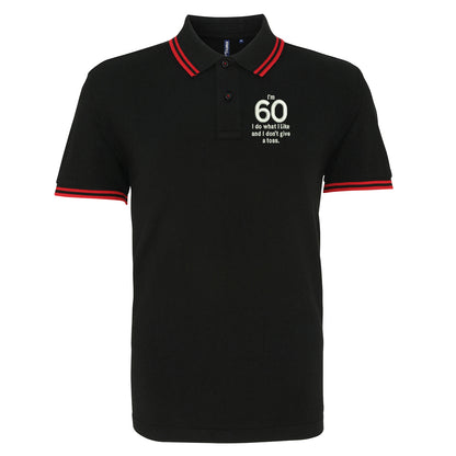 60th Birthday Tipped Polo Shirt