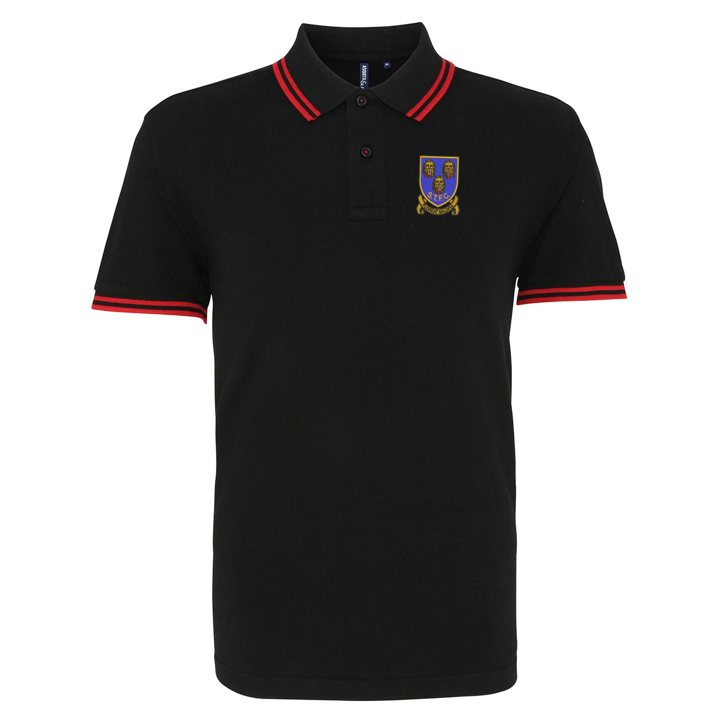 Retro Shrewsbury 1993 Embroidered Tipped Polo Shirt