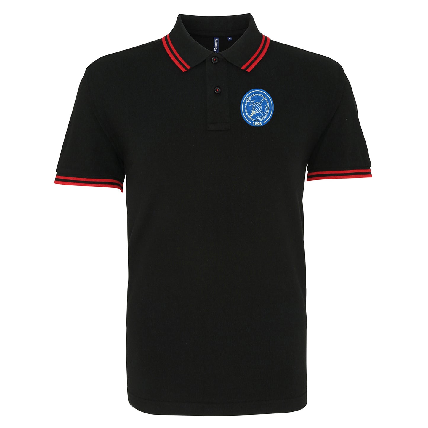 Retro Portsmouth Football Tipped Polo Shirt