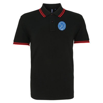 Retro Portsmouth Football Tipped Polo Shirt