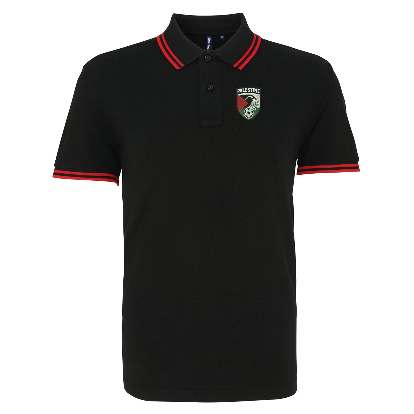 Palestine Football Tipped Polo Shirt