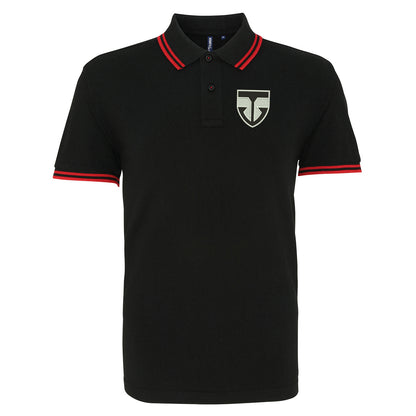 Retro Ayr United Embroidered Tipped Polo Shirt