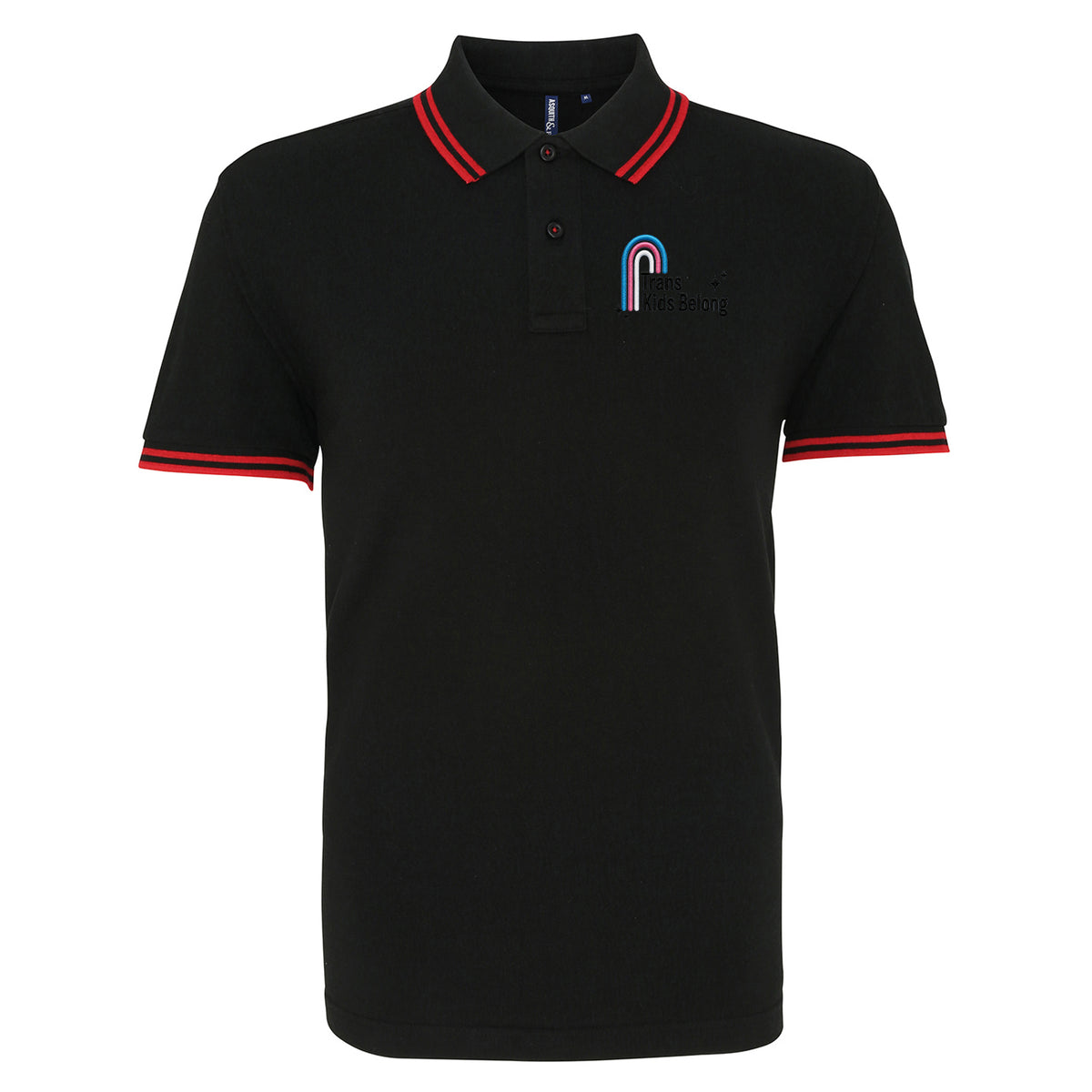 Trans Kids Belong Tipped Polo Shirt