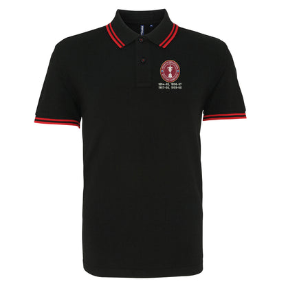 Hearts Scottish Champions Football Tipped Polo Shirt