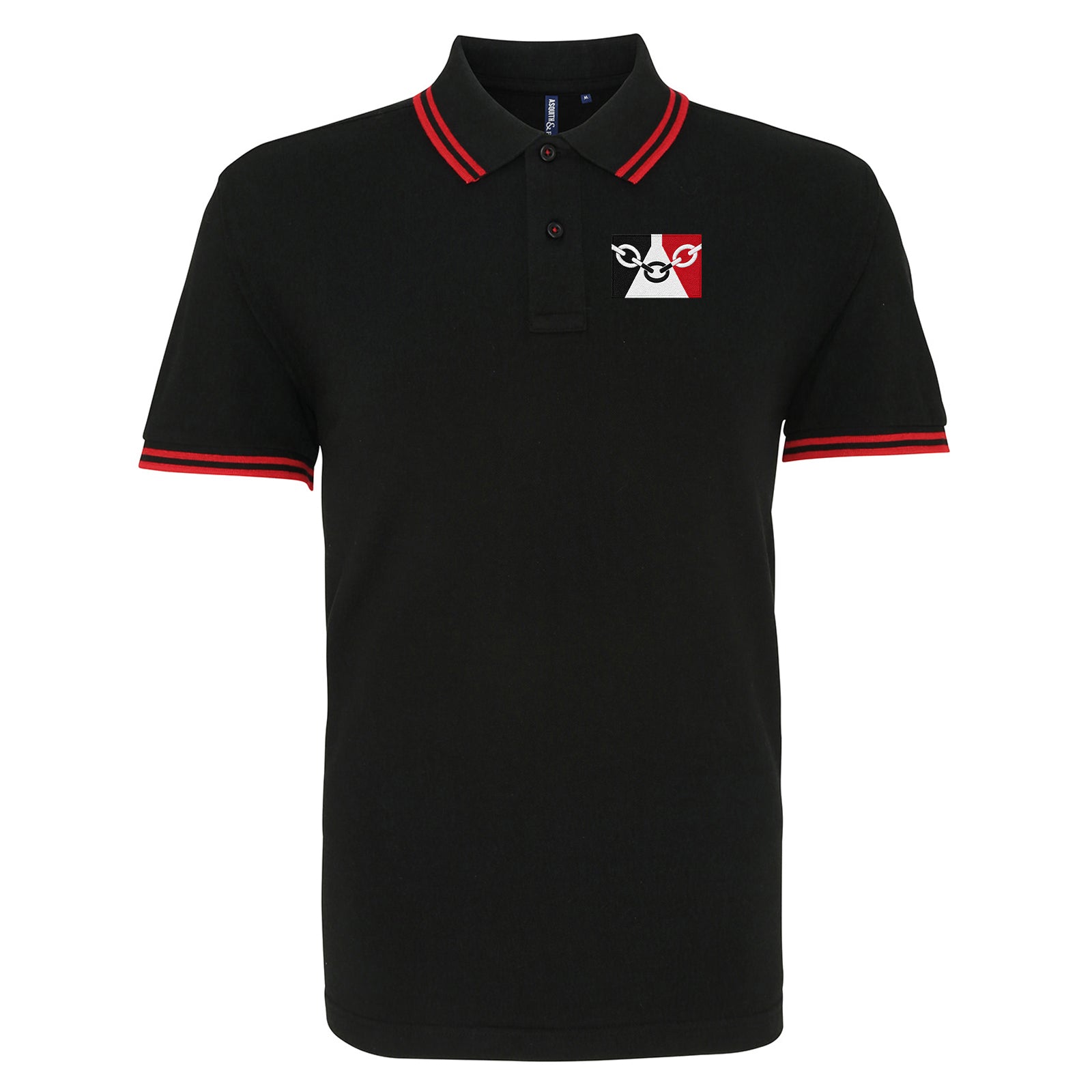 Black Country Flag Tipped Polo Shirt
