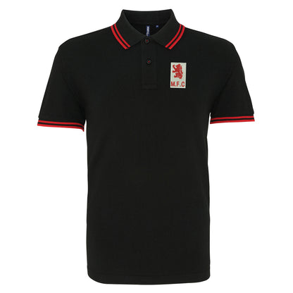 Retro Middlesbrough 1973 Embroidered Tipped Polo Shirt