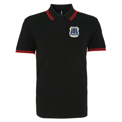 Retro Leeds 1950s Embroidered Tipped Polo Shirt